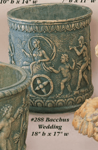 Thumbnail for Bacchus Wedding Cast Stone Outdoor Garden Planter Planter Tuscan 