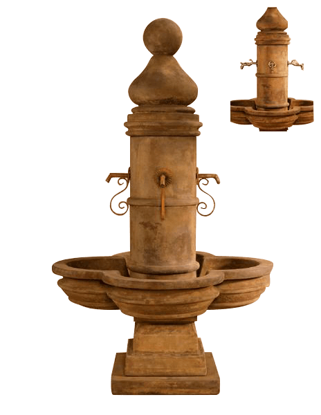 Beaumont Outdoor Cast Stone Garden Fountain Short For Spouts Fountain Tuscan 