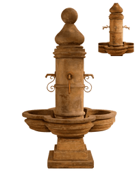 Thumbnail for Beaumont Outdoor Cast Stone Garden Fountain Short For Spouts Fountain Tuscan 