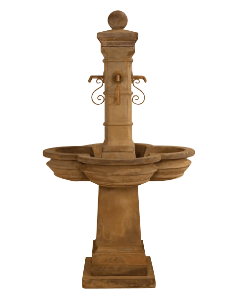 Bourdoux Outdoor Cast Stone Garden Fountain For Spouts Fountain Tuscan 