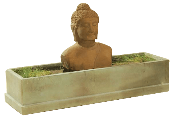 Buddah Trough Outdoor Cast Stone Garden Fountain Fountain Tuscan 