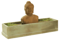 Thumbnail for Buddah Trough Outdoor Cast Stone Garden Fountain Fountain Tuscan 