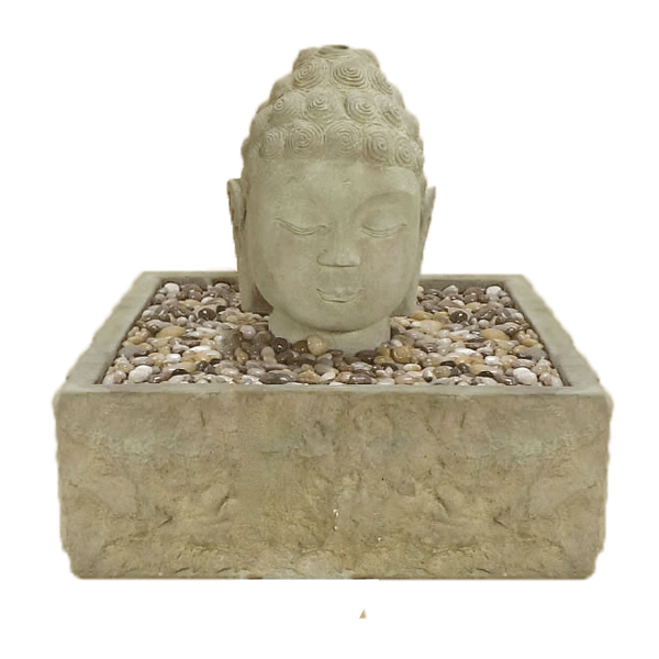 Buddha Head Outdoor Cast Stone Garden Fountain Fountain Tuscan 