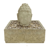 Thumbnail for Buddha Head Outdoor Cast Stone Garden Fountain Fountain Tuscan 