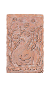 Thumbnail for Bunny and Butterfly Plaque Cast Stone Outdoor Asian Collection Wall Ornament Tuscan 