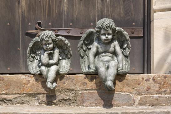Sitting Cherub Medium Statuary Statuary Campania International 