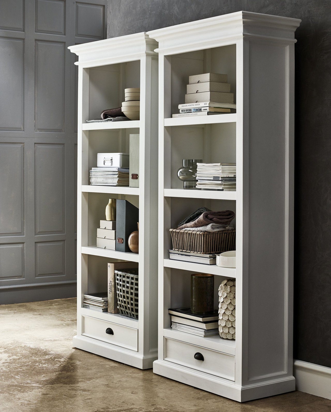 Novasolo Halifax Ca604 White Bookcase Bookcase NovaSolo 