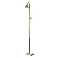 Thumbnail for Kingston Brass Vintage Wall Mount Shower Package, Polished Brass Clawfoot Tub Set Kingston Brass 