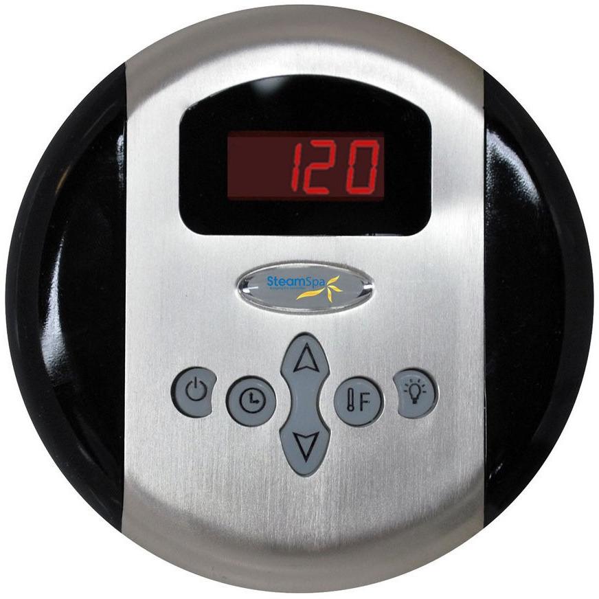 SteamSpa Indulgence 9 KW QuickStart Acu-Steam Bath Generator Package in Polished Chrome Steam Generators SteamSpa 