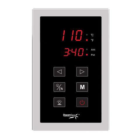 SteamSpa Oasis 9 KW QuickStart Acu-Steam Bath Generator Package in Polished Chrome Steam Generators SteamSpa 