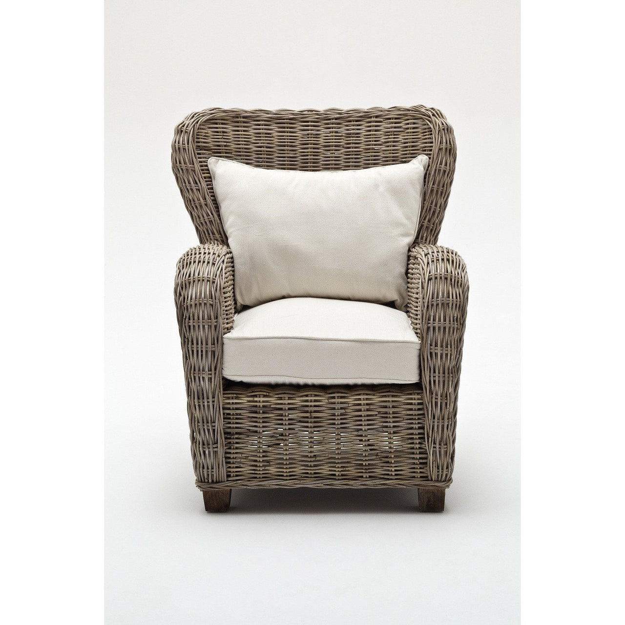 NovaSolo Wickerworks CR42 Queen Chair with seat & back cushions Chair NovaSolo 