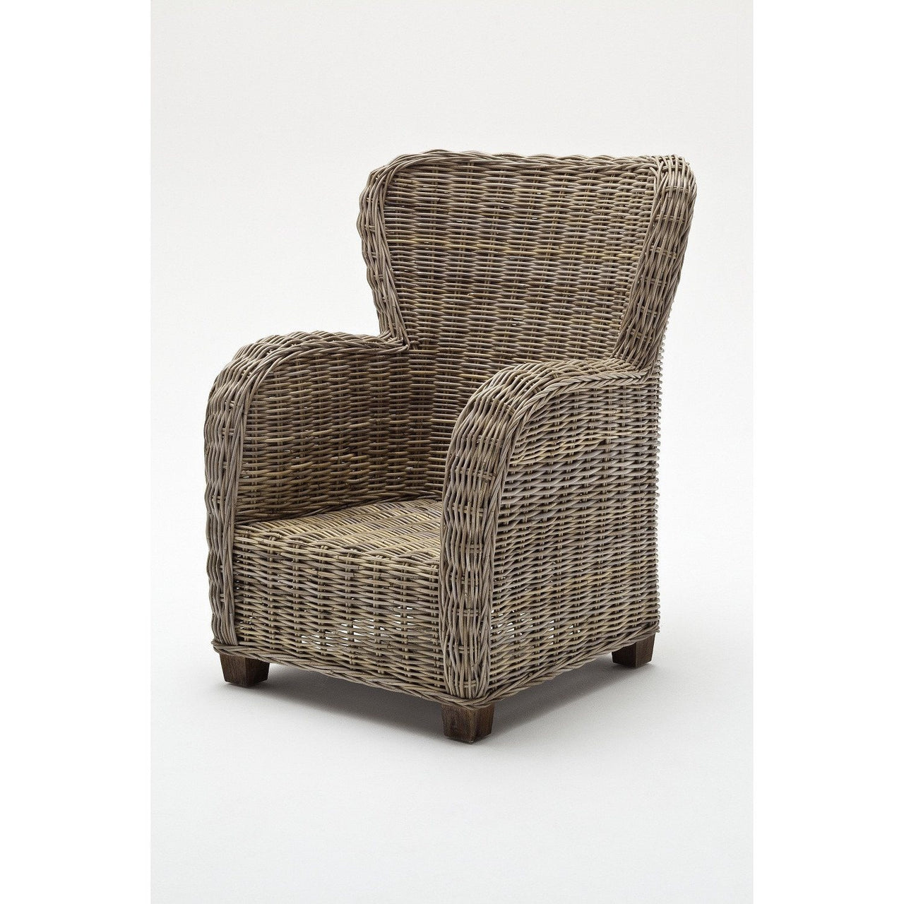 NovaSolo Wickerworks CR42 Queen Chair with seat & back cushions Chair NovaSolo 
