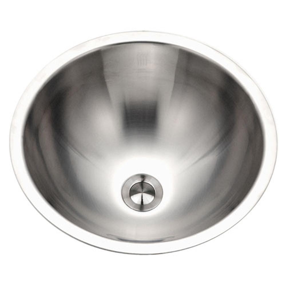 Houzer Opus Series Conical Topmount Stainless Steel Lavatory Sink with Overflow Bathroom Sink - Topmount Houzer 