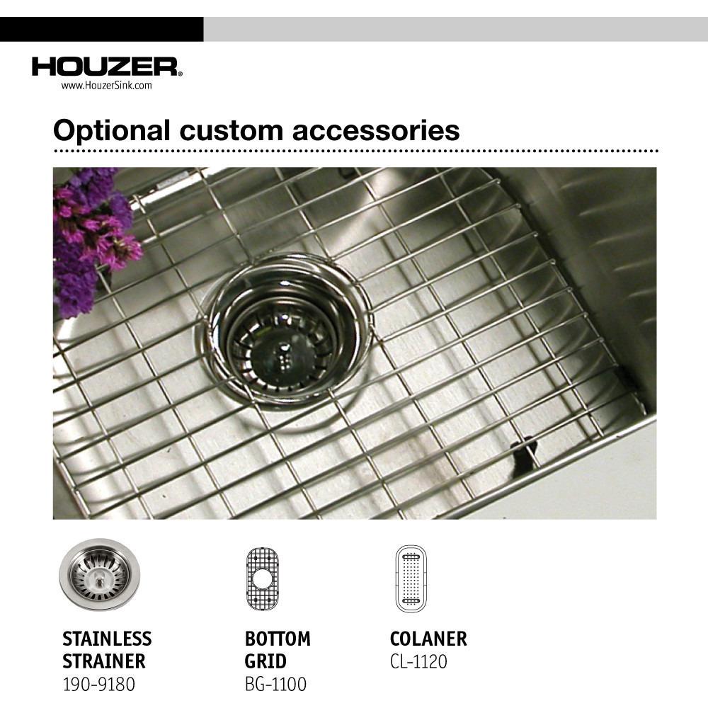 Houzer CS-1105-1 Club Series Undermount Stainless Steel Compact Bar/Prep Sink Bar Sink - Undermount Houzer 