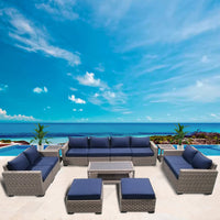 Thumbnail for 13-Piece Outdoor Pation Funiture Set Wicker Rattan Sectional Sofa Couch with Coffee Table and Side Table Outdoor Furniture Casual Inc. 