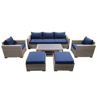 Thumbnail for 8-Piece Outdoor Pation Funiture Set Wicker Rattan Sectional Sofa Couch with Coffee Table Outdoor Furniture Casual Inc. 