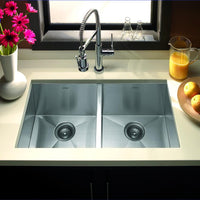 Thumbnail for Houzer Contempo Series Undermount Stainless Steel 50/50 Double Bowl Kitchen Sink Kitchen Sink - Undermount Houzer 
