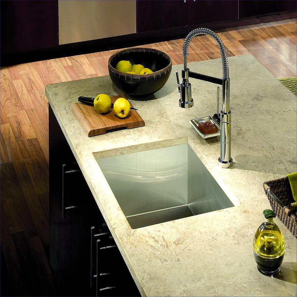 Houzer Contempo Series Undermount Stainless Steel Single Bowl Kitchen Sink Kitchen Sink - Undermount Houzer 