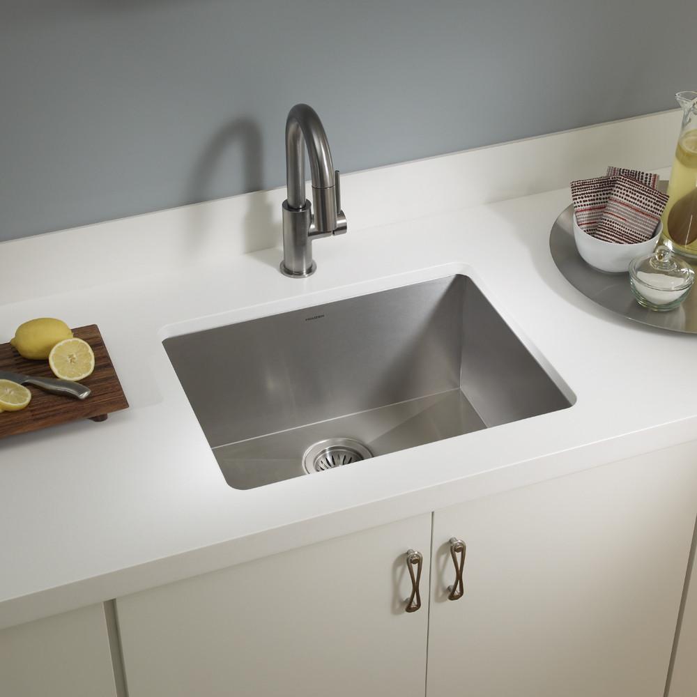Houzer Contempo Series Undermount Stainless Steel Single Bowl Kitchen Sink Kitchen Sink - Undermount Houzer 