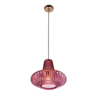 Thumbnail for Jarvis Vintage Pendant Light Fixture with Pink Glass Shade, Home Decor, Overhead Ceiling Lighting for Foyer, Living or Dining Room, or Reading Nook Pendant Lighting Canyon Home 