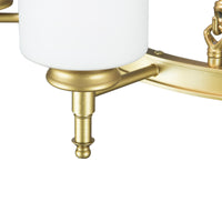 Thumbnail for Antora Vintage Gold Wagon Wheel Light Fixture with Semi White Glass Shades, 8 Bulb, Elegant Overhead Lighting and Home Decor, Entryway, Dining Room, and Foyer Chandeliers Canyon Home 