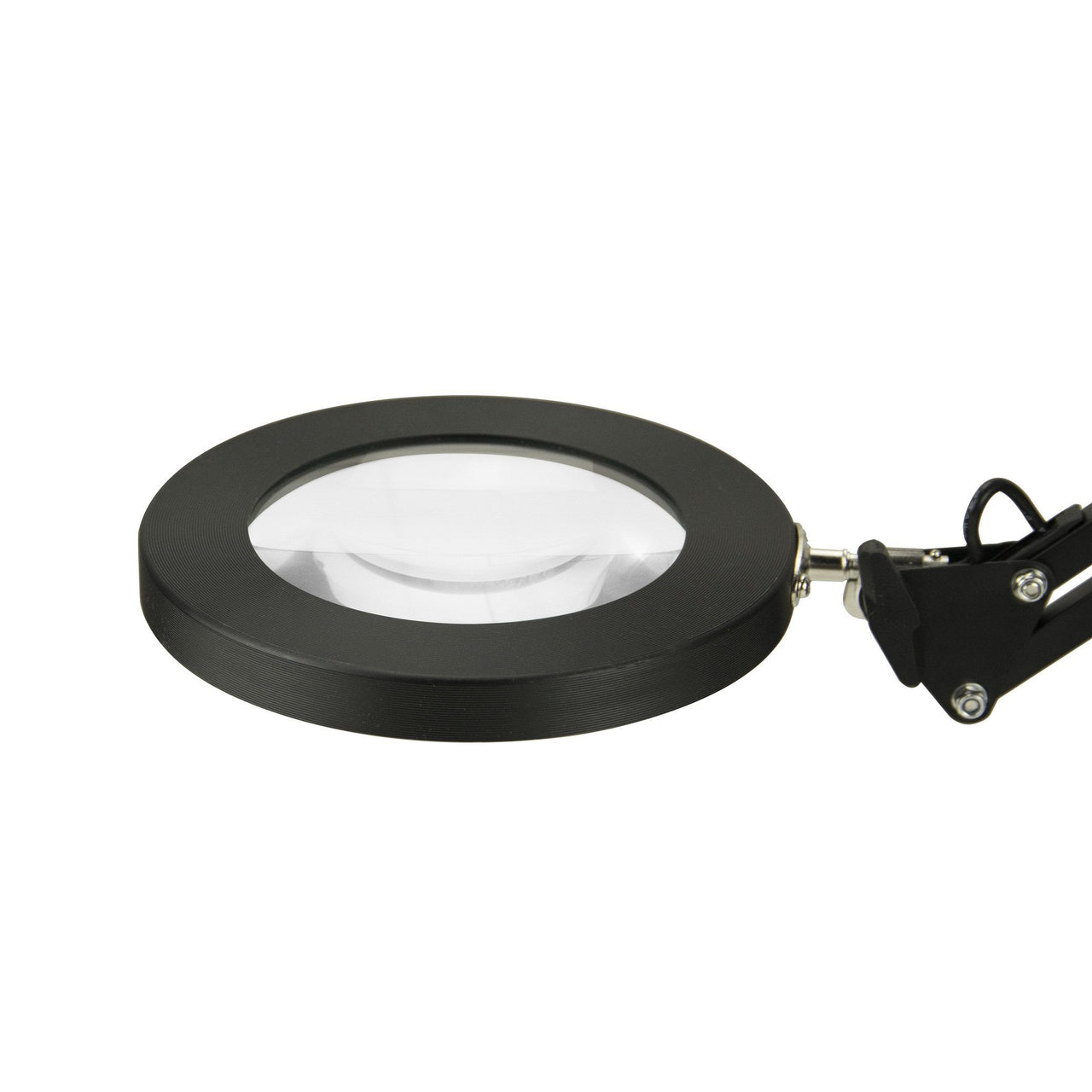 Dahl Magnifier LED Desk Light, Black, Long Adjustable Arm with Enhanced Glass Magnification, Dimmable Ring Lighting for Office, Hobby, Home, or Personal Crafting Desk Lamps Canyon Home 