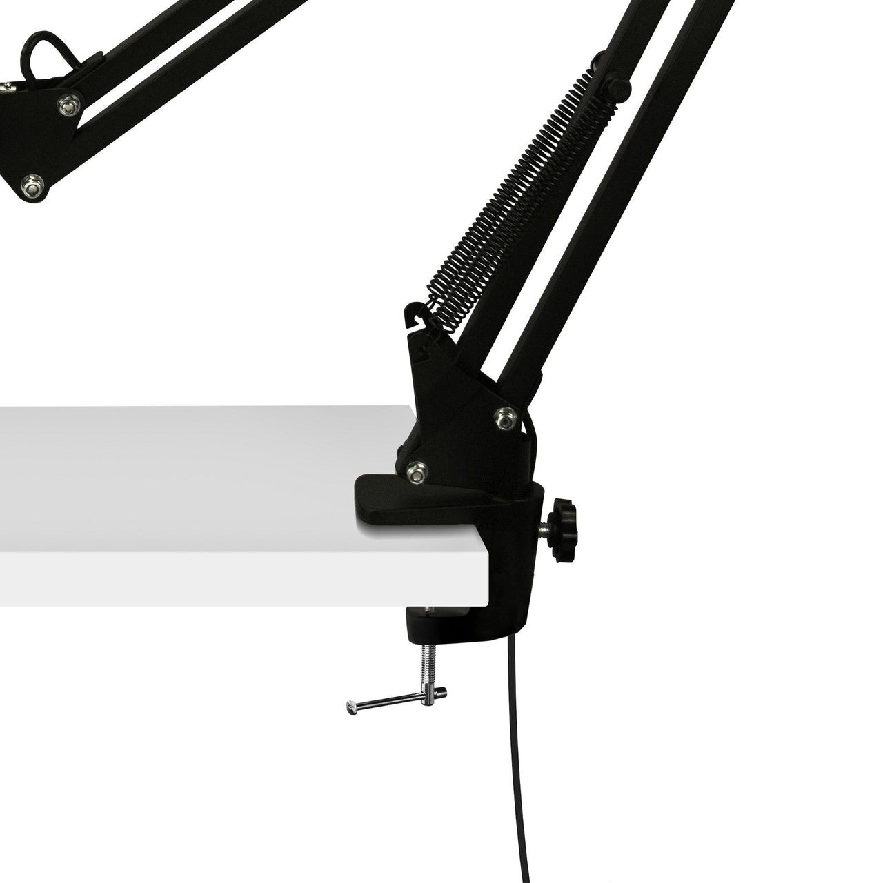 Dahl Magnifier LED Desk Light, Black, Long Adjustable Arm with Enhanced Glass Magnification, Dimmable Ring Lighting for Office, Hobby, Home, or Personal Crafting Desk Lamps Canyon Home 