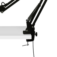 Thumbnail for Dahl Magnifier LED Desk Light, Black, Long Adjustable Arm with Enhanced Glass Magnification, Dimmable Ring Lighting for Office, Hobby, Home, or Personal Crafting Desk Lamps Canyon Home 
