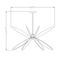 Thumbnail for Lyell Dragonfly Sputnik Light Fixture, 4 Bulb Design, Overhead Ceiling Lighting for Foyer, Entryway, or Living Room, Classic Sand, Rose Gold, and Matte Black Finish Pendant Lighting Canyon Home 