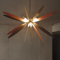 Thumbnail for Lyell Dragonfly Sputnik Light Fixture, 4 Bulb Design, Overhead Ceiling Lighting for Foyer, Entryway, or Living Room, Classic Sand, Rose Gold, and Matte Black Finish Pendant Lighting Canyon Home 