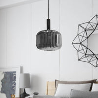 Thumbnail for Langley Contemporary Pendant Light Fixture with Grey Glass Shade, Elegant Multi Directional Ceiling Fixture for Living Room, Foyer, or Dining Areas, Dimmable Option Pendant Lighting Canyon Home 