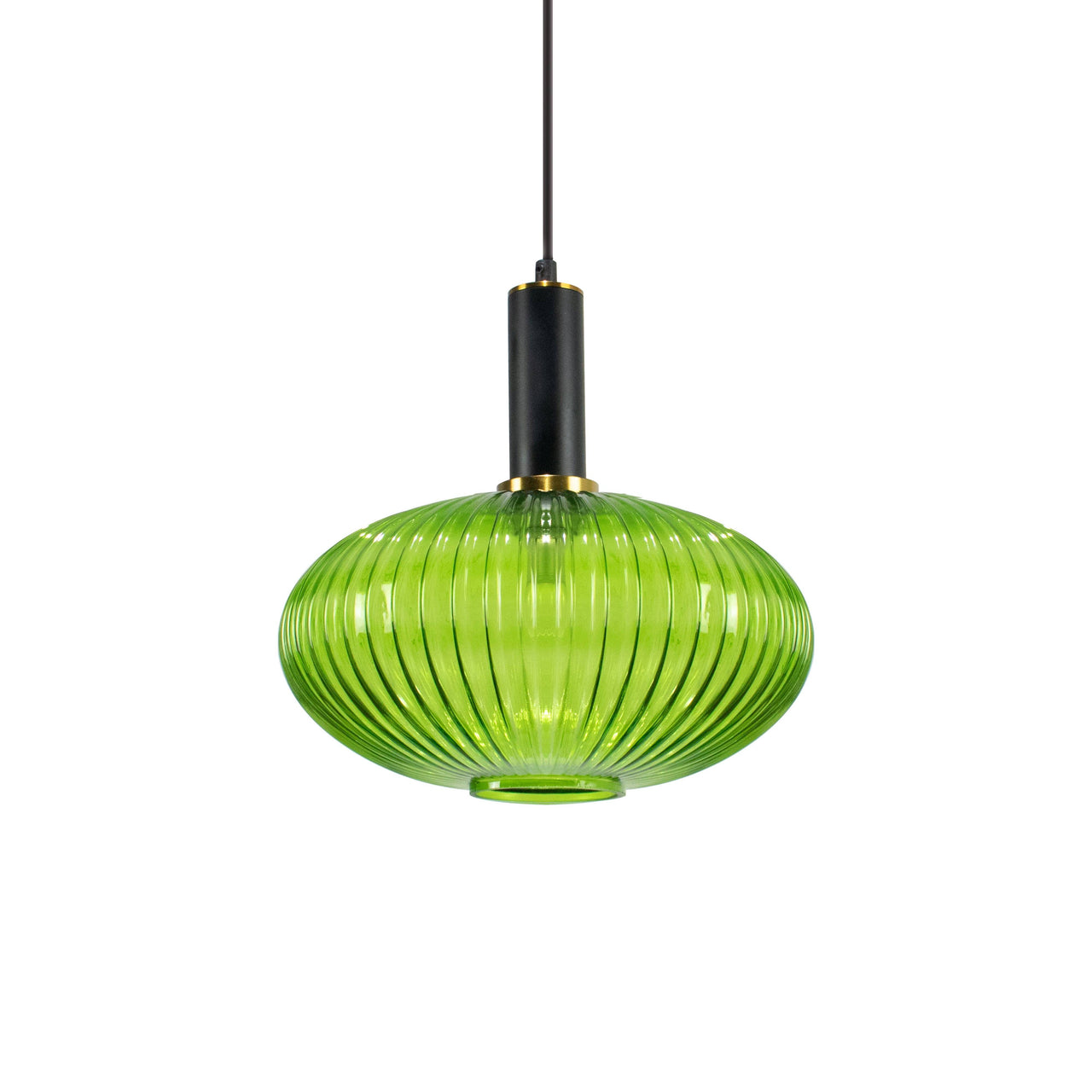 Lassen Retro Pendant Light Fixture with Vintage Oval Glass Shade, Decorative Home, Foyer, Living Room or Dining Decor, Elegant Overhead Lighting, Long Hanging Length Pendant Lighting Canyon Home 