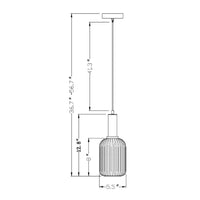 Thumbnail for Loma Elegant Glass Pendant Light Fixture for Living and Dining Rooms, Kitchen, Entryways, or Foyer, Beautiful Home Decor Down Lighting, Flush Mount, Dimmable Pendant Lighting Canyon Home 