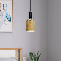 Thumbnail for Loma Elegant Glass Pendant Light Fixture for Living and Dining Rooms, Kitchen, Entryways, or Foyer, Beautiful Home Decor Down Lighting, Flush Mount, Dimmable Pendant Lighting Canyon Home 