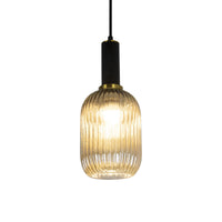 Thumbnail for Loma Elegant Glass Pendant Light Fixture for Living and Dining Rooms, Kitchen, Entryways, or Foyer, Beautiful Home Decor Down Lighting, Flush Mount, Dimmable Pendant Lighting Canyon Home 