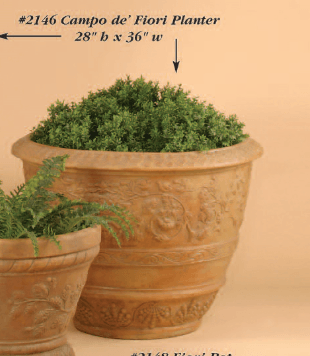 Campo de' Fiori Planter Cast Stone Outdoor Garden Planter Planter Tuscan 