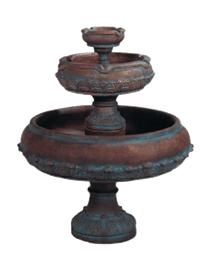 Thumbnail for Capri Three Tier Cast Stone Outdoor Garden Fountain Fountain Tuscan 
