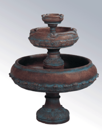 Thumbnail for Capri Three Tier Cast Stone Outdoor Garden Fountain Fountain Tuscan 