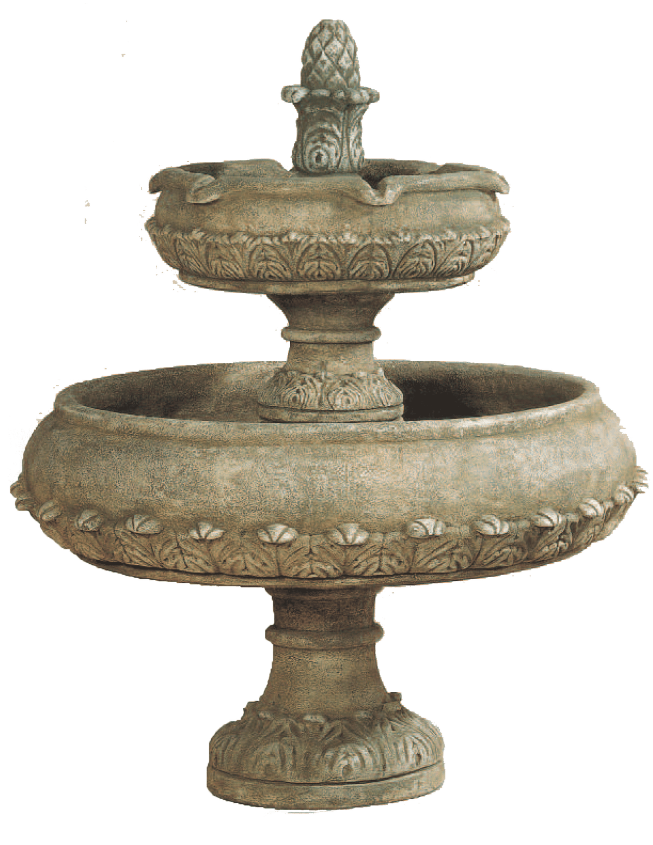 Capri Two Tier Cast Stone Outdoor Fountain Fountain Tuscan 