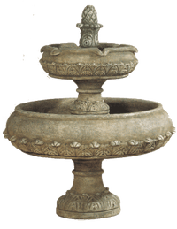 Thumbnail for Capri Two Tier Cast Stone Outdoor Fountain Fountain Tuscan 