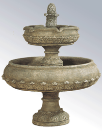 Thumbnail for Capri Two Tier Cast Stone Outdoor Fountain Fountain Tuscan 