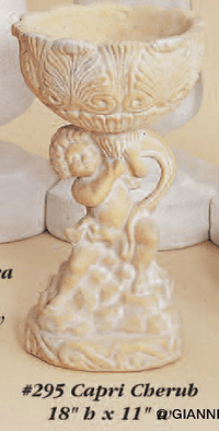 Thumbnail for Capri Cherub Cast Stone Outdoor Garden Planter Planter Tuscan 