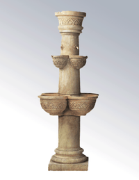 Thumbnail for Cathedral Cast Stone Outdoor Garden Fountain Fountain Tuscan 