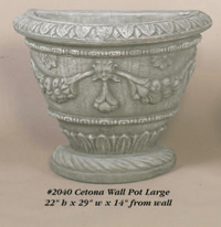 Thumbnail for Cetano Wall Pot Cast Stone Outdoor Garden Planter Planter Tuscan 