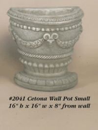 Thumbnail for Cetano Wall Pot Cast Stone Outdoor Garden Planter Planter Tuscan 