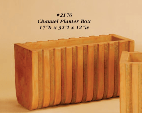 Channel Planter Box Cast Stone Outdoor Garden Planter Planter Tuscan 