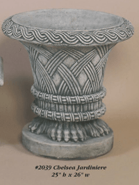 Thumbnail for Chelsea Jardiniere Cast Stone Outdoor Garden Planter Planter Tuscan 