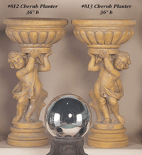 Thumbnail for Cherub Cast Stone Outdoor Garden Planter Planter Tuscan 