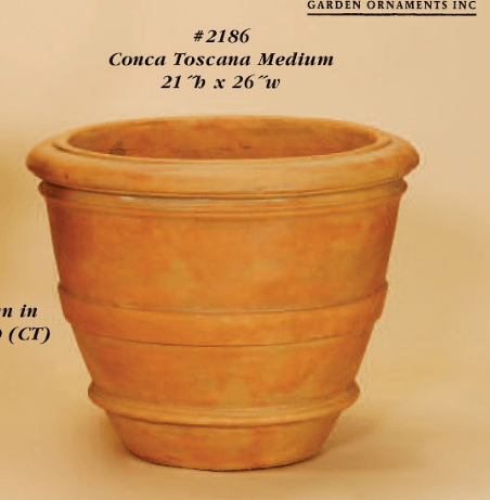 Conca Toscana Cast Stone Outdoor Garden Planter Planter Tuscan 