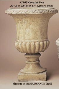 Thumbnail for Corsini Urn Cast Stone Outdoor Garden Planter Planter Tuscan 